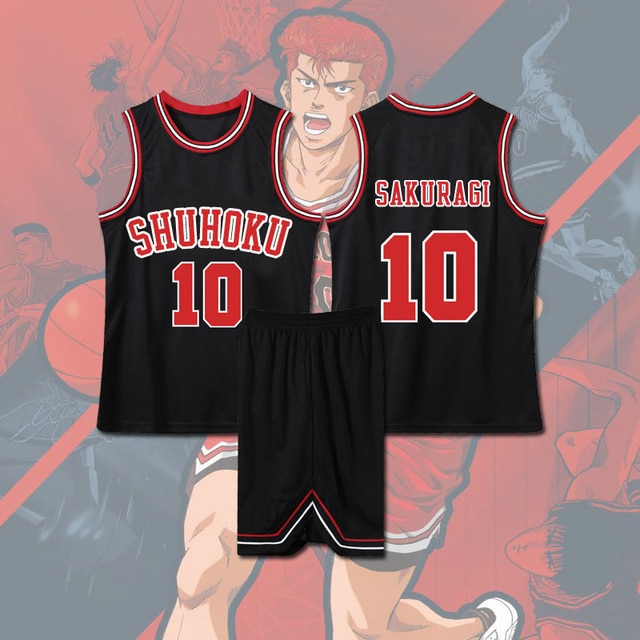 Anime Sakuragi Hanamichi Cosplay Slam Dunk Jersey Shohoku School Basketball Team Uniform Sportswear Kaede Rukawa Cosplay 10.jpg 640x640 10 - Slam Dunk Merch