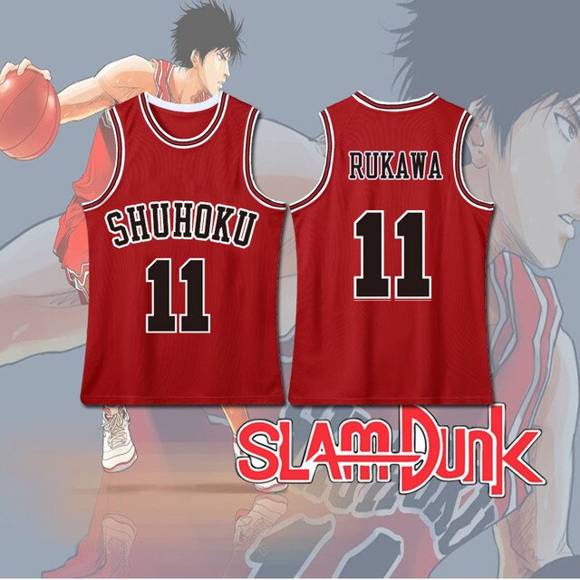 Anime Sakuragi Hanamichi Cosplay Slam Dunk Jersey Shohoku School Basketball Team Uniform Sportswear Kaede Rukawa Cosplay 16.jpg 640x640 16 - Slam Dunk Merch