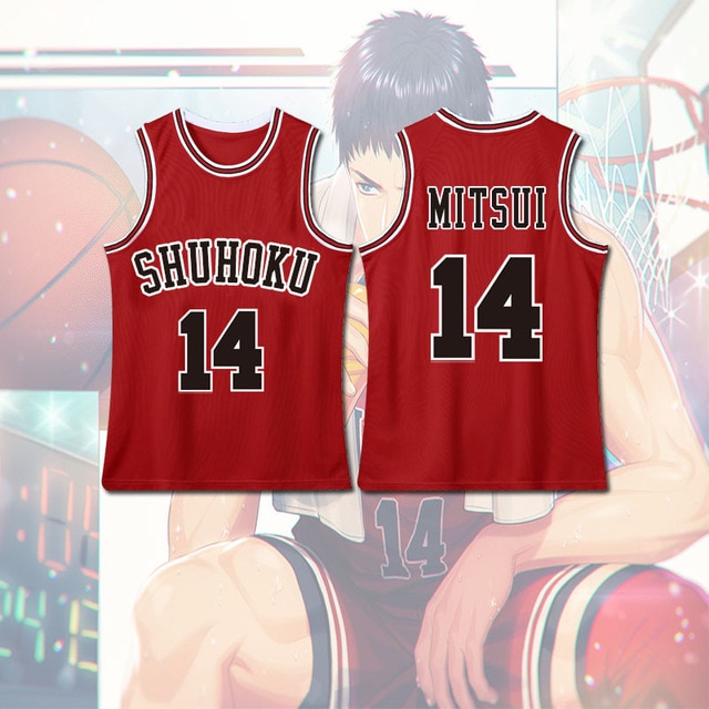 Anime Sakuragi Hanamichi Cosplay Slam Dunk Jersey Shohoku School Basketball Team Uniform Sportswear Kaede Rukawa Cosplay 17.jpg 640x640 17 - Slam Dunk Merch