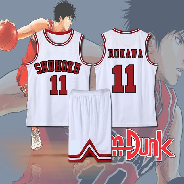 Anime Sakuragi Hanamichi Cosplay Slam Dunk Jersey Shohoku School Basketball Team Uniform Sportswear Kaede Rukawa Cosplay 6.jpg 640x640 6 - Slam Dunk Merch