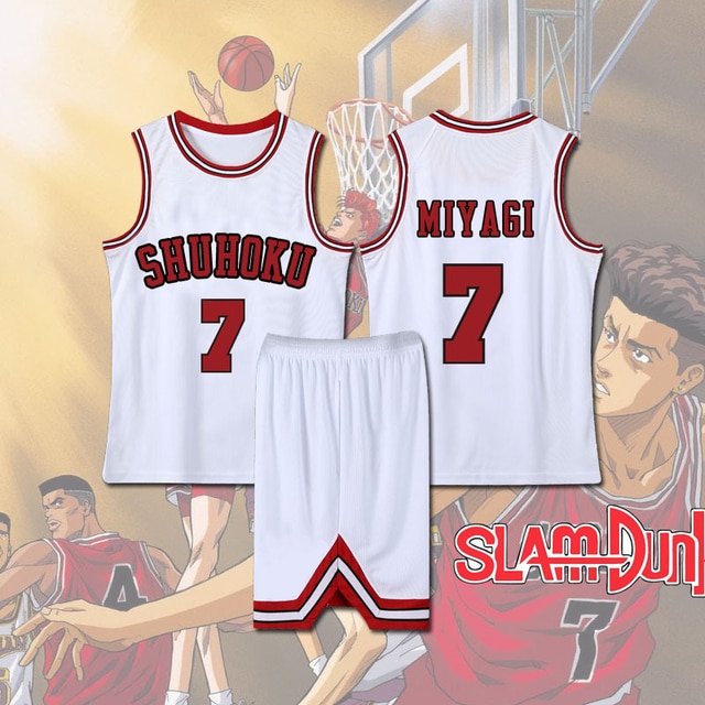 Anime Sakuragi Hanamichi Cosplay Slam Dunk Jersey Shohoku School Basketball Team Uniform Sportswear Kaede Rukawa Cosplay 8.jpg 640x640 8 - Slam Dunk Merch