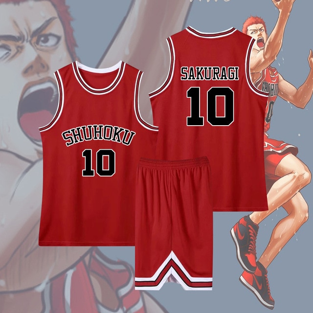 Anime Sakuragi Hanamichi Cosplay Slam Dunk Jersey Shohoku School Basketball Team Uniform Sportswear Kaede Rukawa - Slam Dunk Merch
