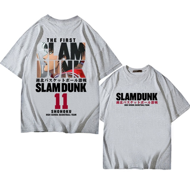 Anime Slam Dunk T Shirt for Men s Sakuragi Hanamichi Kaede Rukawa Tee Oversized Japanese Manga.png 640x640 3 - Slam Dunk Merch